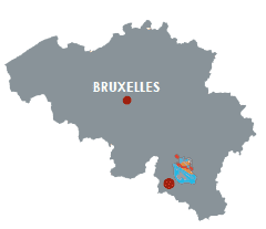 Carte Belgique pour le canoe kayak sur la Semois